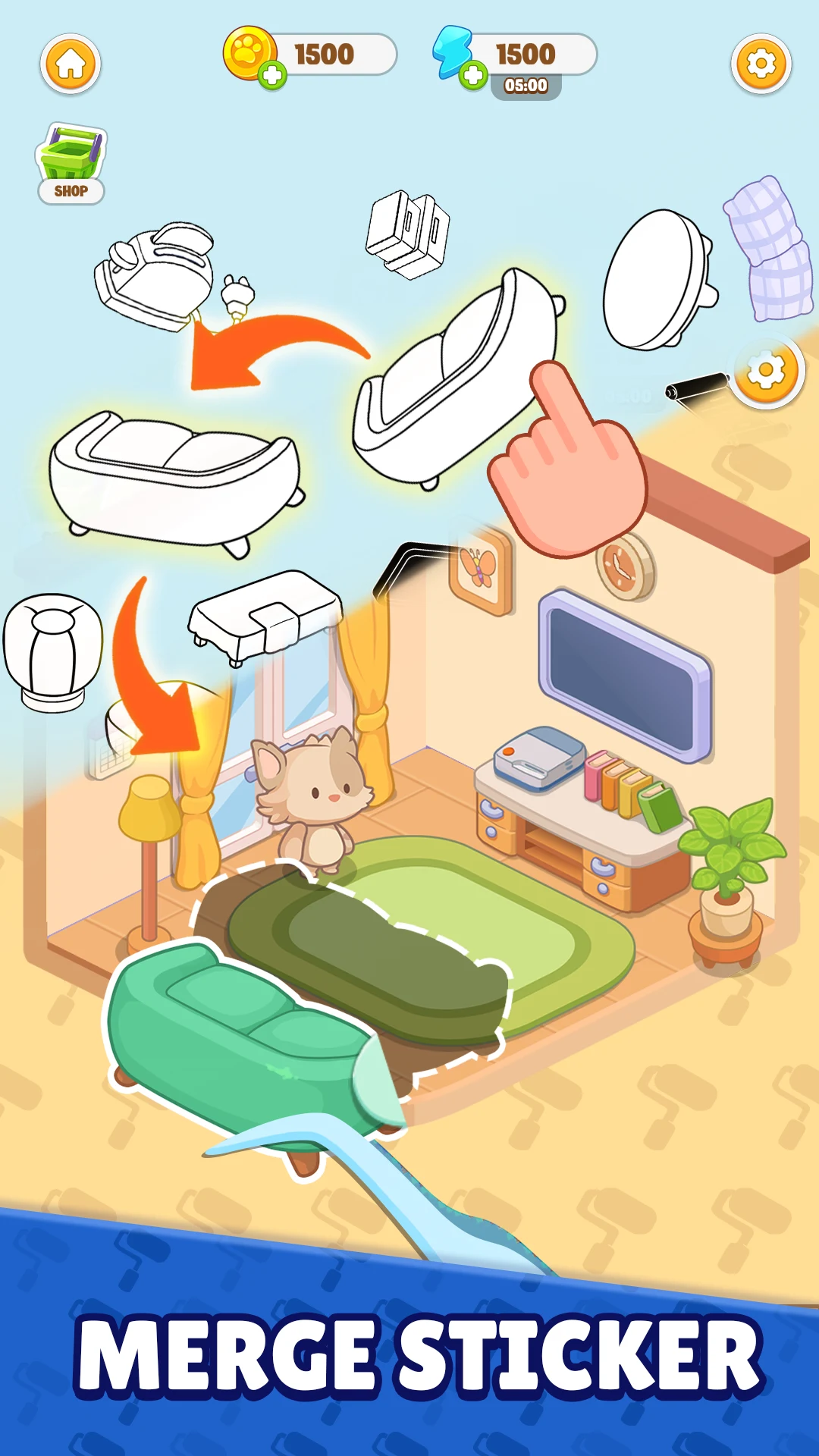 My Dreamy Stickers: Merge Game screenshot